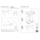 Стол обеденный SIGNAL GALANT серый/серый 100/60
